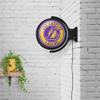 The Fan-Brand NBA Los Angeles Lakers: Original Round Rotating Lighted Wall Sign- Sports Decor for Home, Game Room, Fan Cave & Garage - USA Made view 2