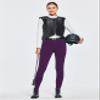 FitsT4 Sports Women's Winter Horse Riding Pants with Zipper Pockets Full Seat Riding Tights Fleece Lined Equestrian Breeches for Women Purple 2XL view 3
