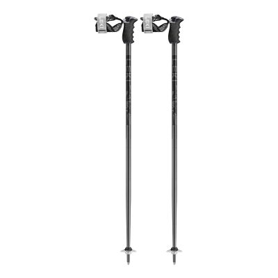 LEKI Detect S Lightweight Aluminum Ski Poles for Alpine Skiing - Dark Anthracite-Black - 110 cm