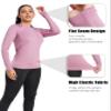 TELALEO 4 Pack Women's Compression Shirt Long Sleeve Performance Workout Baselayer Athletic Top Sports Gear-Black/White/Blue/Prule X-Large view 4