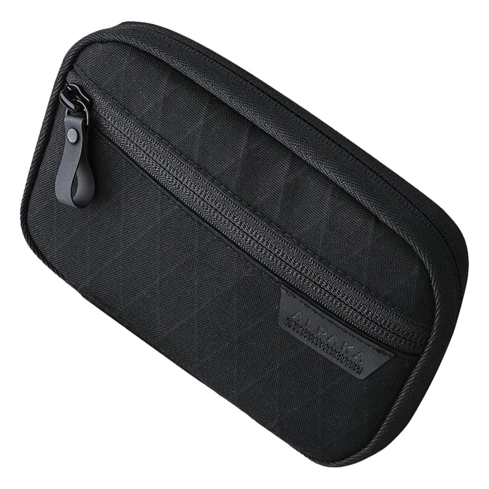 ALPAKA Admin Pouch - Convenient Zippered Memory for Electronics, Cables and Compact Tool Sets - Use as Daily Emergency Kit - Weather Proof Black X-Pac VX42 Fabric