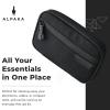 ALPAKA Admin Pouch - Convenient Zippered Memory for Electronics, Cables and Compact Tool Sets - Use as Daily Emergency Kit - Weather Proof Black X-Pac VX42 Fabric view 2