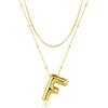 LUCA SMITH Initial Necklaces for Women, Dainty Balloon Bubble Letter Necklace, Name Letter Alphabet Pendant Layered Choker Necklaces Personalized Jewelry Gift view 1