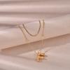 LUCA SMITH Initial Necklaces for Women, Dainty Balloon Bubble Letter Necklace, Name Letter Alphabet Pendant Layered Choker Necklaces Personalized Jewelry Gift view 4