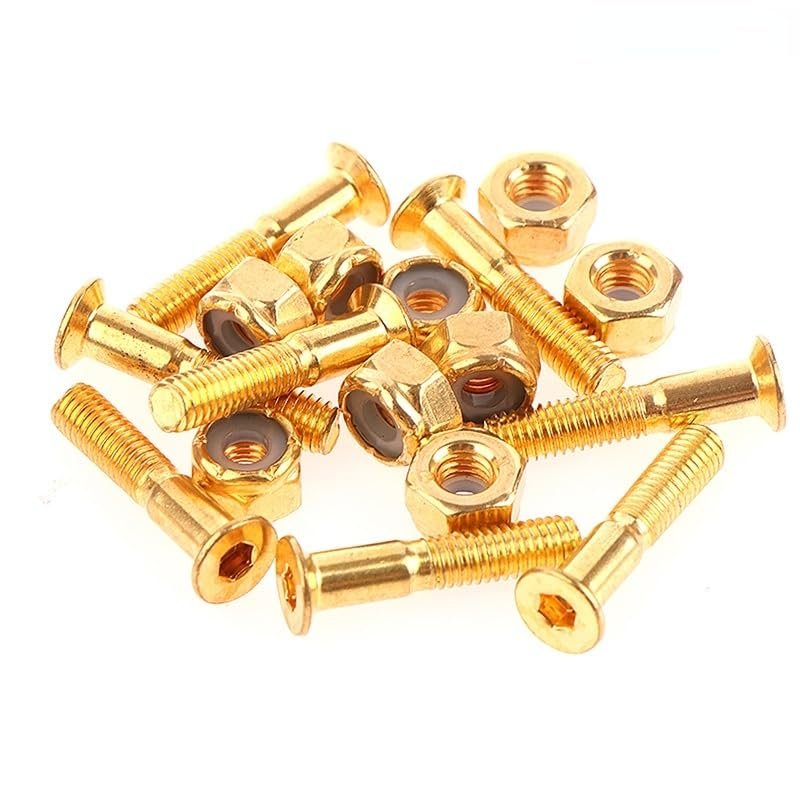 8Sets M5 Skateboard Mounting Hardware Screws Bolts Skateboard Hardware Nuts Outdoor Longboard Parts Accessories 2.5/2.8/3/3.5CM (Color : B)