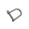 DBMIMPORTERS 5/16" Wide D-Shackle Marine Grade Screw Pin 1300 Lb WLL Stainless Steel T316 4Pc view 4