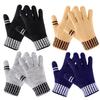AOJOYS Kids Winter Gloves for Boys Girls - 4 Pairs Kids Boys Winter Gloves, Kids Mittens Magic Warm Gloves Children Warm Wool Lined Gloves Toddler Knitted Ski Mittens for Ages 5-12 view 1