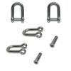 DBMIMPORTERS 3/8" D Shackle Hex Sink Marine Grade Screw Pin 1700 Lb WLL Stainless Steel 4 Pcs view 1