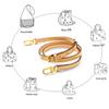 BEUDW Vachetta Leather Adjustable Crossbody Strap for Leather Shoulder Strap Belt Replacement Suitable for L V Handbags (width: 0.6in-Beige) view 4