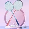 VGEBY Badminton Rackets,2PCS Badminton Rackets Set for Outdoor Backyard Games Lightweight Badminton Rackets with Shuttlecocks Carrying Bag for Adults and Teenagers (Sky Blue) view 3
