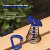 Fishbone Deck Anchor Pegs with Carabiners, Aluminium Tent Stakes with Spring Buckle, Windproof for Outdoor Camping Hiking (10Pcs Red) view 2