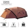 4-6 Persons Tunnel Tent, Lightweight Backpacking Tent, Double Layer Family Tent, Waterproof Camping Tent for Outdoor Hiking Camping Climing view 2