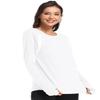 Muzniuer Long Sleeve Workout Shirts for Women Long Sleeve Yoga Shirts Workout Top for Women Gym Athletic Clothes Long Sleeve Sports Shirts for Women Running Shirts Snow White XL view 2