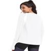 Muzniuer Long Sleeve Workout Shirts for Women Long Sleeve Yoga Shirts Workout Top for Women Gym Athletic Clothes Long Sleeve Sports Shirts for Women Running Shirts Snow White XL view 3