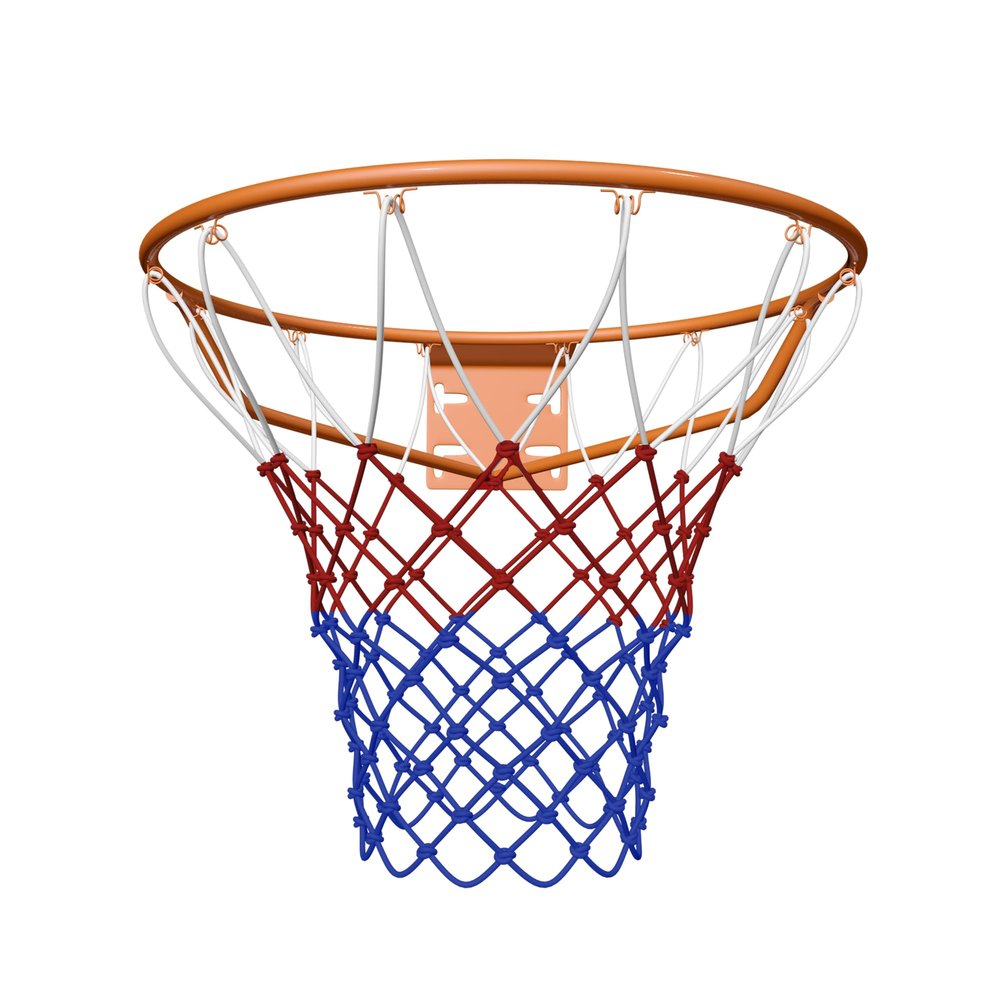 THUNDERBAY 18 inch Standard Simple Solid Basketball Rim for Replacement or Garage Mount with All Weather Net