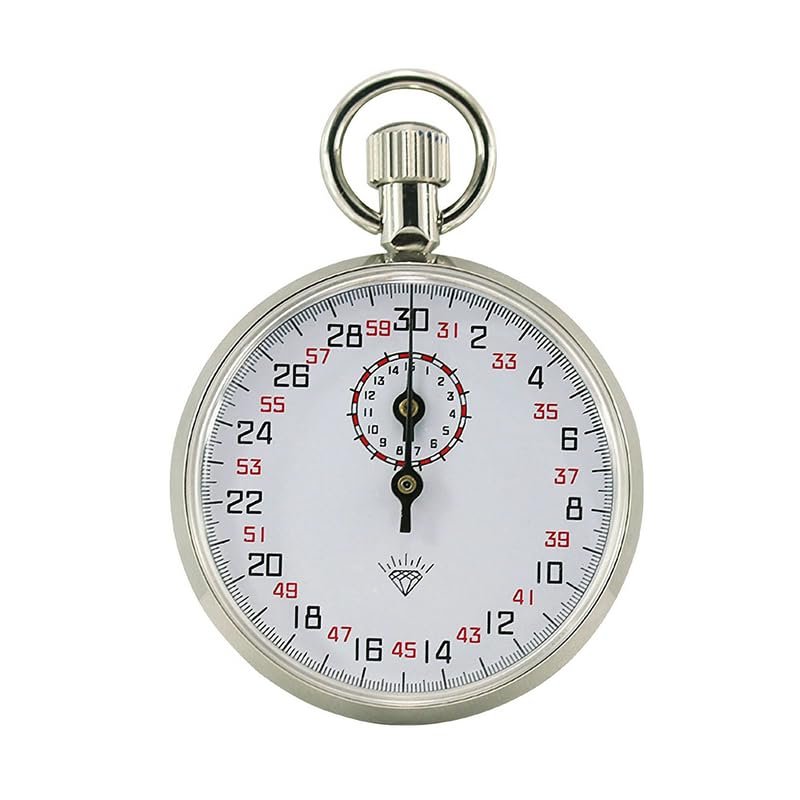 1PCS Steel Mechanical Stopwatch Track Field Running Competition Stopwatch Metal Sports Training Timer Handheld Stop Watch (1PCS/504 No Pause)