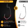 Dovesun EWG Offset Worm Hooks for Bass Fishing 100PCS/50PCS Texas Rig Hooks for Freshwater Saltwater 1/0 * 50PCS view 3
