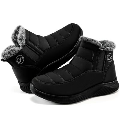 Ecetana Womens Snow Boots Winter Shoes: Ankle Booties Warm Fur Lined Waterproof Non-Slip Boots for Women