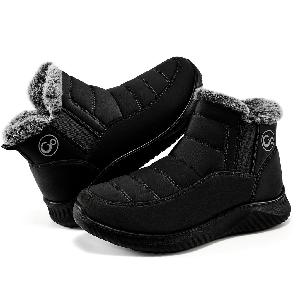 Ecetana Womens Snow Boots Winter Shoes: Ankle Booties Warm Fur Lined Waterproof Non-Slip Boots for Women