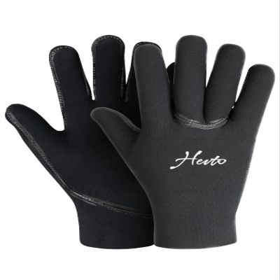 Hevto Neoprene Gloves 3mm Men Women Wetsuit Scuba Dving Gloves Liquid Sealed Seams Keep Warm (G5-Black, S)