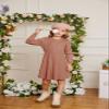 Fall Sweater Dresses for Girls Pink Long Sleeve Cable Knit Aline Dress Size 5-6 view 3