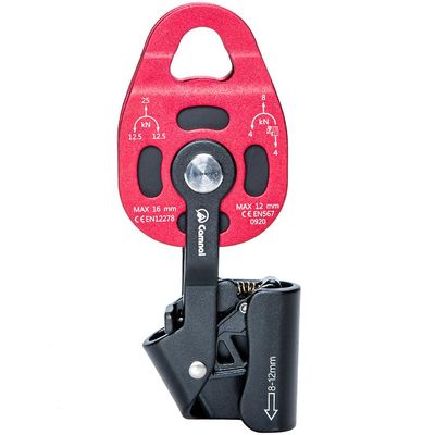 Climbing Lift Pulley One-Way Climbing Ascender Pulley, Heavy Object Lifter Ascender Device, for Mountaineering, Caving, Aerial Work, Rescue, Heavy Lifting and so on (7.48, Red, 1)