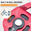 Climbing Lift Pulley One-Way Climbing Ascender Pulley, Heavy Object Lifter Ascender Device, for Mountaineering, Caving, Aerial Work, Rescue, Heavy Lifting and so on (7.48, Red, 1) view 2