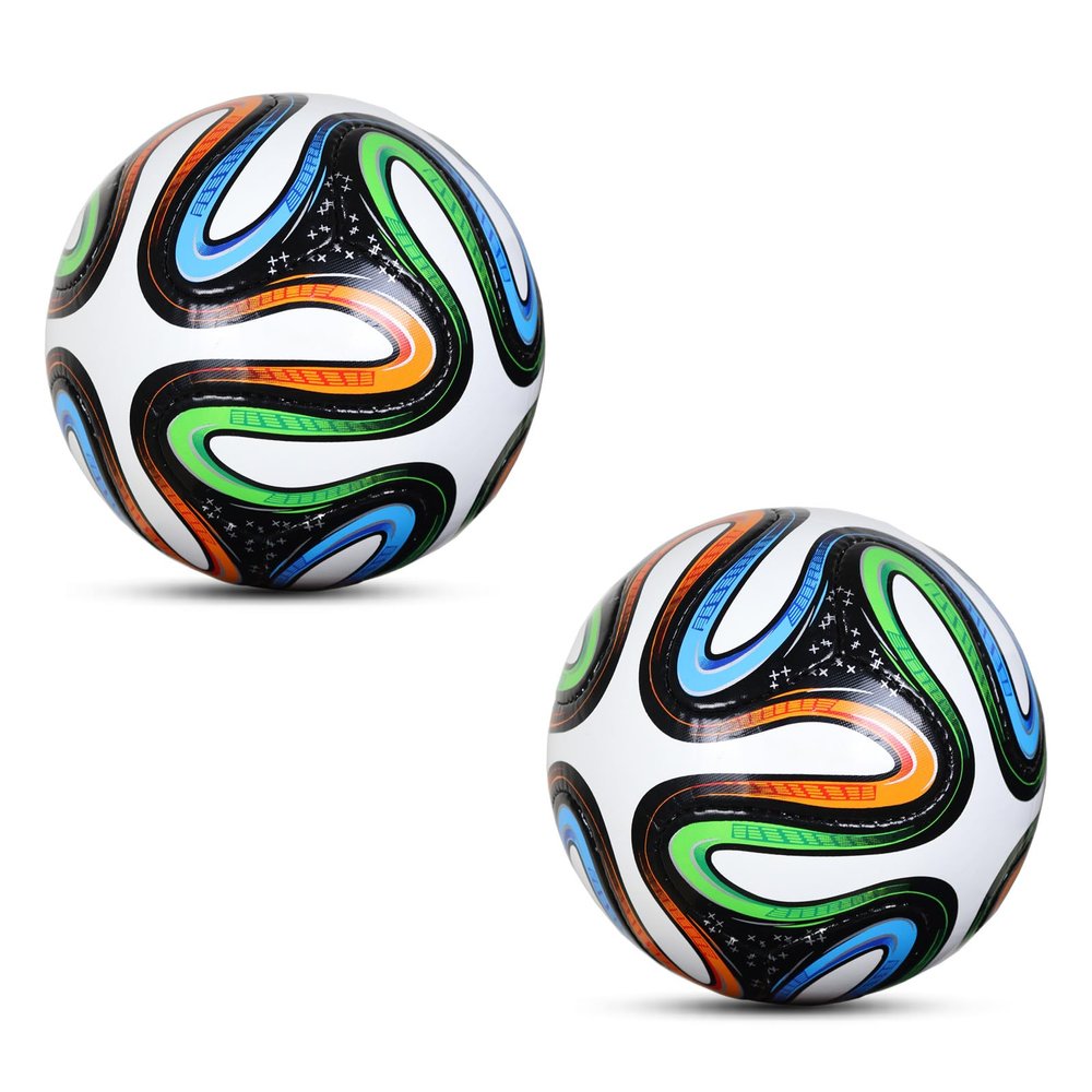 2Pcs Set - World Cup 2014 Brazil Size 5 Famous Match Football Replica, Soccer Balls Size 5 (World Cup 2014 Soccer Ball)