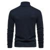 Buddhi Mens Slim Fit Mock Turtleneck Pullover Sweater Casual Basic Knitted Thermal Sweaters Long Sleeve Lightweight Slim Fit Basic Tops Basic Undershirt Stretch Sweaters view 2