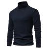 Buddhi Mens Slim Fit Mock Turtleneck Pullover Sweater Casual Basic Knitted Thermal Sweaters Long Sleeve Lightweight Slim Fit Basic Tops Basic Undershirt Stretch Sweaters view 3