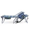 Yestomo Backpack Beach Chair for Adults, Folding Beach Chair with 4 Positions, Heavy Duty Chair with Large Cooler Pouch Support to 350LBS (Stripes_Blue&Cyan&Yellow) view 4