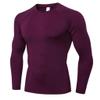 BaMfy compression shirt Men's tight fitting shirt with long sleeves, running shirt, sports training shirt(A2,Small) view 1