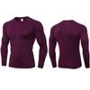 BaMfy compression shirt Men's tight fitting shirt with long sleeves, running shirt, sports training shirt(A2,Small) view 2