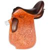 AHS us Introducing New Cut Pannel Shape Designer Leather Dressage Treeless Saddle. (14.5", Natural/Brown) view 1