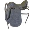 AHS us Introducing New Cut Pannel Shape Designer Leather Dressage Treeless Saddle. (16", Black) view 1