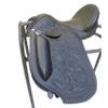 AHS us Introducing New Cut Pannel Shape Designer Leather Dressage Treeless Saddle. (16", Black) view 2
