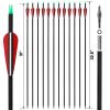 Black Hunter 60 inch Archery Recurve Bow and Arrows Set for Adults with 12 Pcs Carbon Arrows 20-60lb Recurve Hunting Bow for Adults and Beginners to Advanced Outdoor Practice (60 lbs) view 3