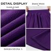 BOOPH Kids Girls Skirt Casual Mini Flare Plain Pleated Skater Uniform Skirts 10-11 Years Dark Purple view 4