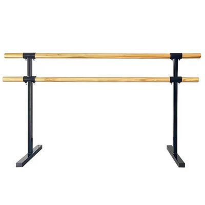 Ballet Barre Mobile Ballet Barre, with Wooden Handles and Steel Frame, Suitable for Use by Adults and Children (Color : Black, Size : 2M/6.6FT)