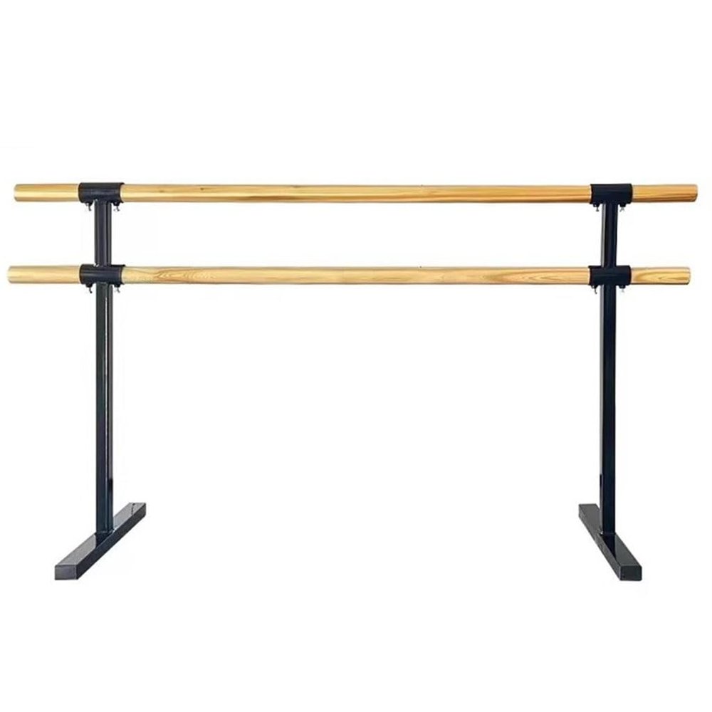 Ballet Barre Mobile Ballet Barre, with Wooden Handles and Steel Frame, Suitable for Use by Adults and Children (Color : Black, Size : 2M/6.6FT)