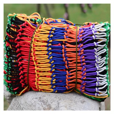 HJZALMI Climbing Cargo Net, Safety Rope Net, Balcony Stairs Fence, Garden Playground Protection Mesh, Indoor Outdoor Decor Rope Mesh, Customizable (Color : Colorful-mesh5cm, Size : 3mx5m)