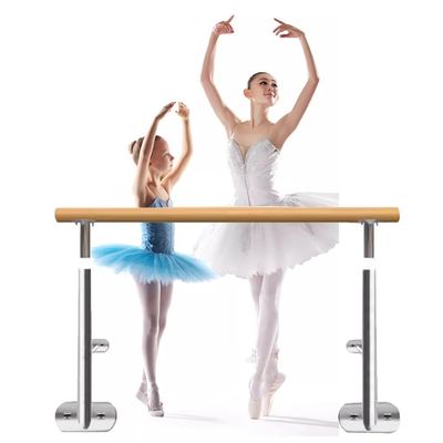 HamoM Ballet Barre Adult and Child Household Fixed Ballet Barre, Wall Mounted Stainless Steel Leg Pressing Rod, 500kg Load-Bearing Capacity (Color : Wall Installation, Size : 1.5M/5FT)