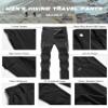 Men's Convertible Hiking Pants Zip Off Quick Dry Lightweight Safari Travel Camping Fishing Cargo Outdoor Pants Black 32 view 4