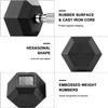 LIFERUN Dumbbells Rubber Coated Cast Iron Hex Dumbbell Set, 30-85lb Free Weights Dumbbells Set of 2 view 2