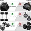 LIFERUN Dumbbells Rubber Coated Cast Iron Hex Dumbbell Set, 30-85lb Free Weights Dumbbells Set of 2 view 4