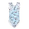 FOR U DESIGNS Girls Halloween Bat Swimsuit One Piece Cute Bat Graphic Bathing Suit for Pool Beach Party Comfortable Stretch Swimsuit for Girls Age 9-10 Years view 1