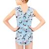 FOR U DESIGNS Girls Halloween Bat Swimsuit One Piece Cute Bat Graphic Bathing Suit for Pool Beach Party Comfortable Stretch Swimsuit for Girls Age 9-10 Years view 2