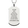 CHERLINKS To Our Son Silver Dog Tag Gifts From Mom Dad - Be Brave But Stay Safe - Engraved Dog Tag Necklace Christmas Birthday Gifts Inspirational Pendants For Men Son view 1