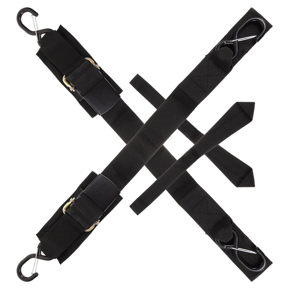 BESPORTBLE 2sets Heavy Duty Boat Trailer Tie-Downs Kayak Fixing Straps for Trailers Motorboats and Yachts Transom Straps for Secure Transport