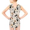 FOR U DESIGNS Black Cat and Pumpkin Print Girls Swimsuit One Piece Size 9-10 Beach Sport Swimwear Bathing Suit view 2